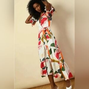 Hutch Multicolor Abstract Midi Dress